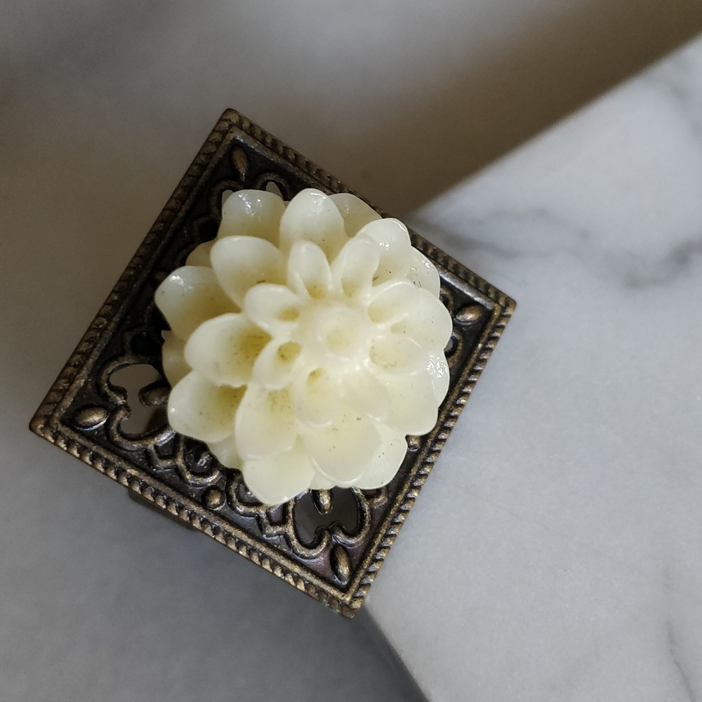 3 for $20 - Antique Inspired Filigree Flower Ring